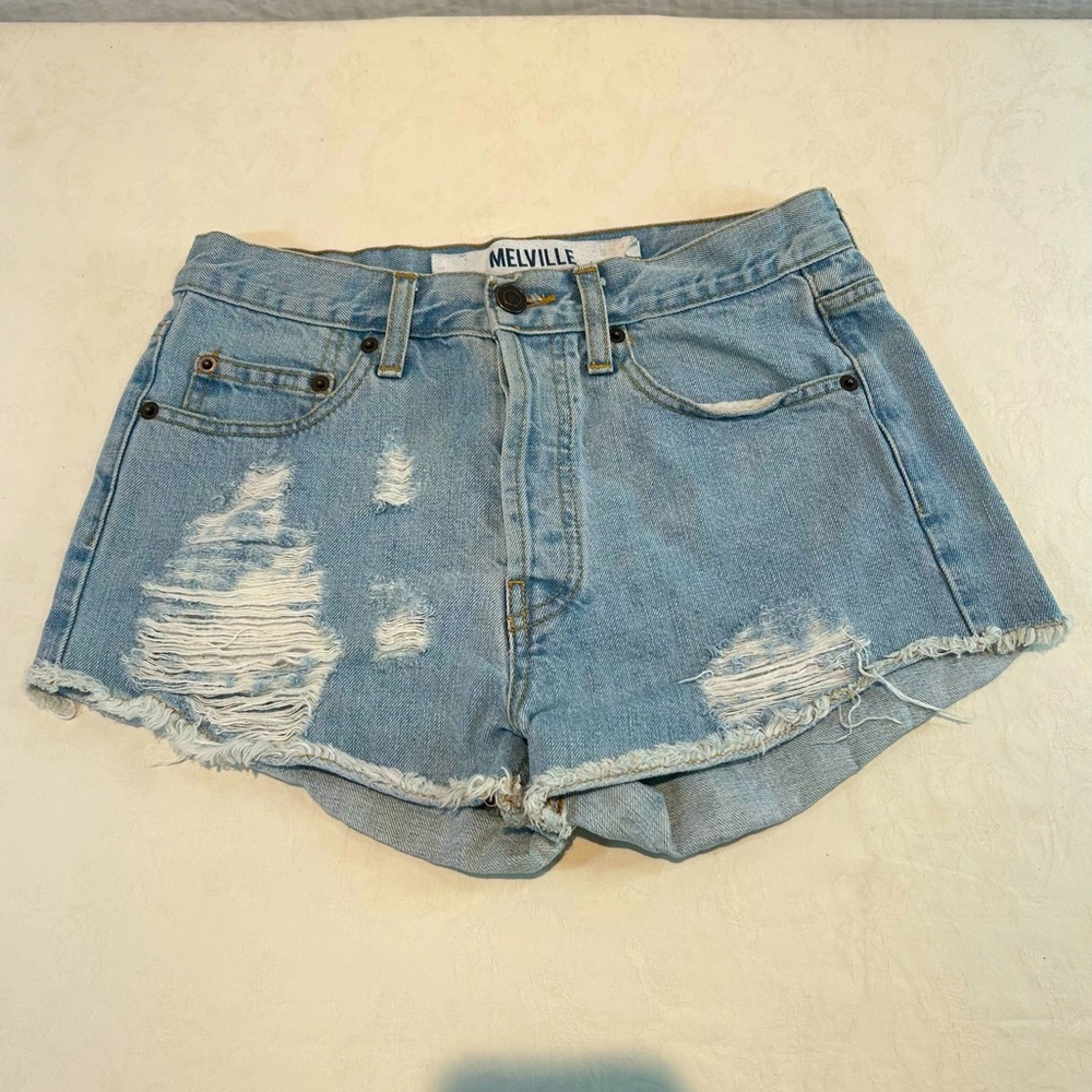 Brandy Melville High Waisted Cut Off Jean Shorts Size 38 EU Small US